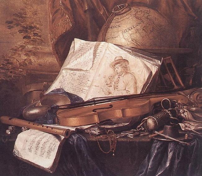 Pieter de Ring Still Life of Musical Instruments oil painting picture